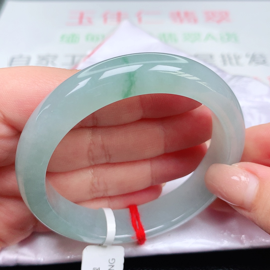 翡翠手镯未镶嵌冰胶蓝19