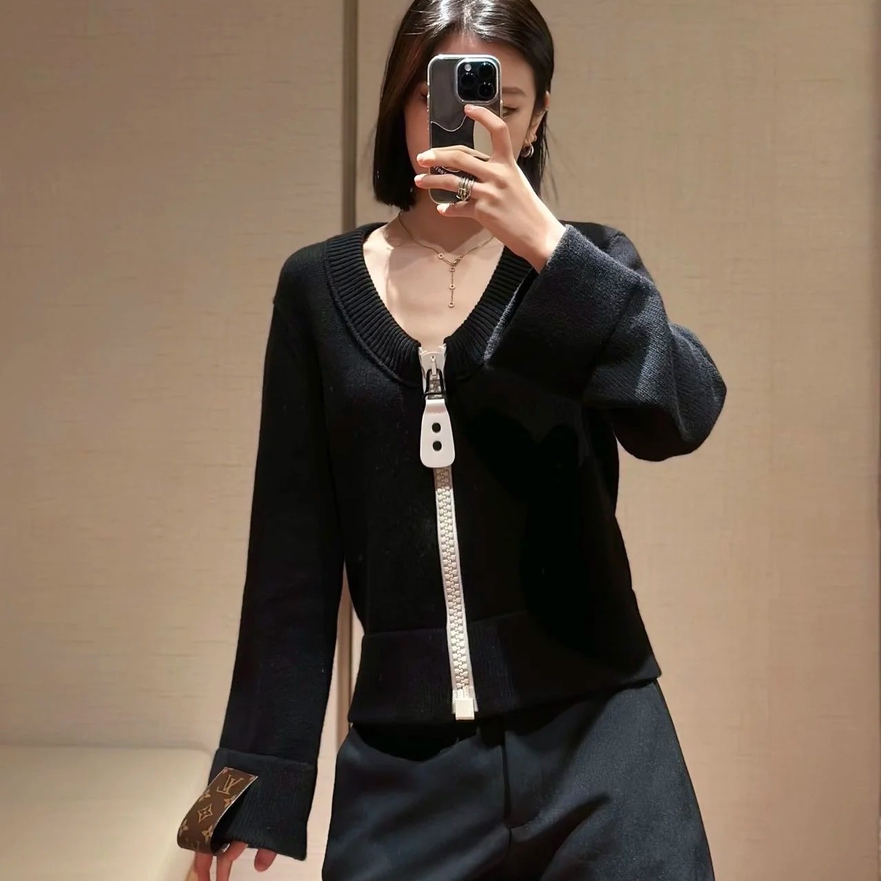 95新 LouisVuitton/路易威登 针织上衣/S码/Xspa144 