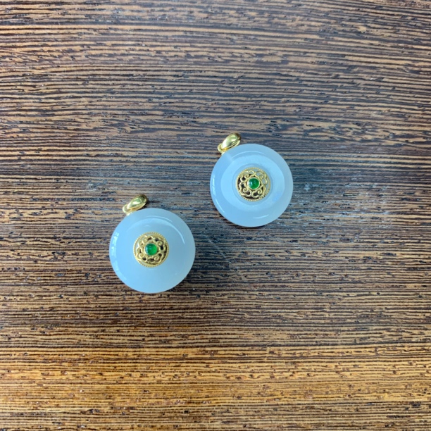 翰平珠宝 0285/XY 和田玉平安扣吊坠 多样性发其一 Q