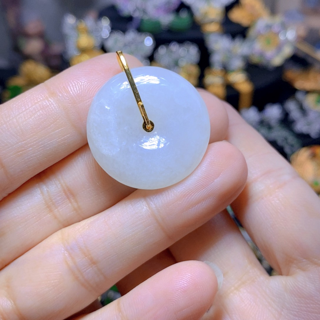 翡翠银S925镶嵌耳钉天然翡翠