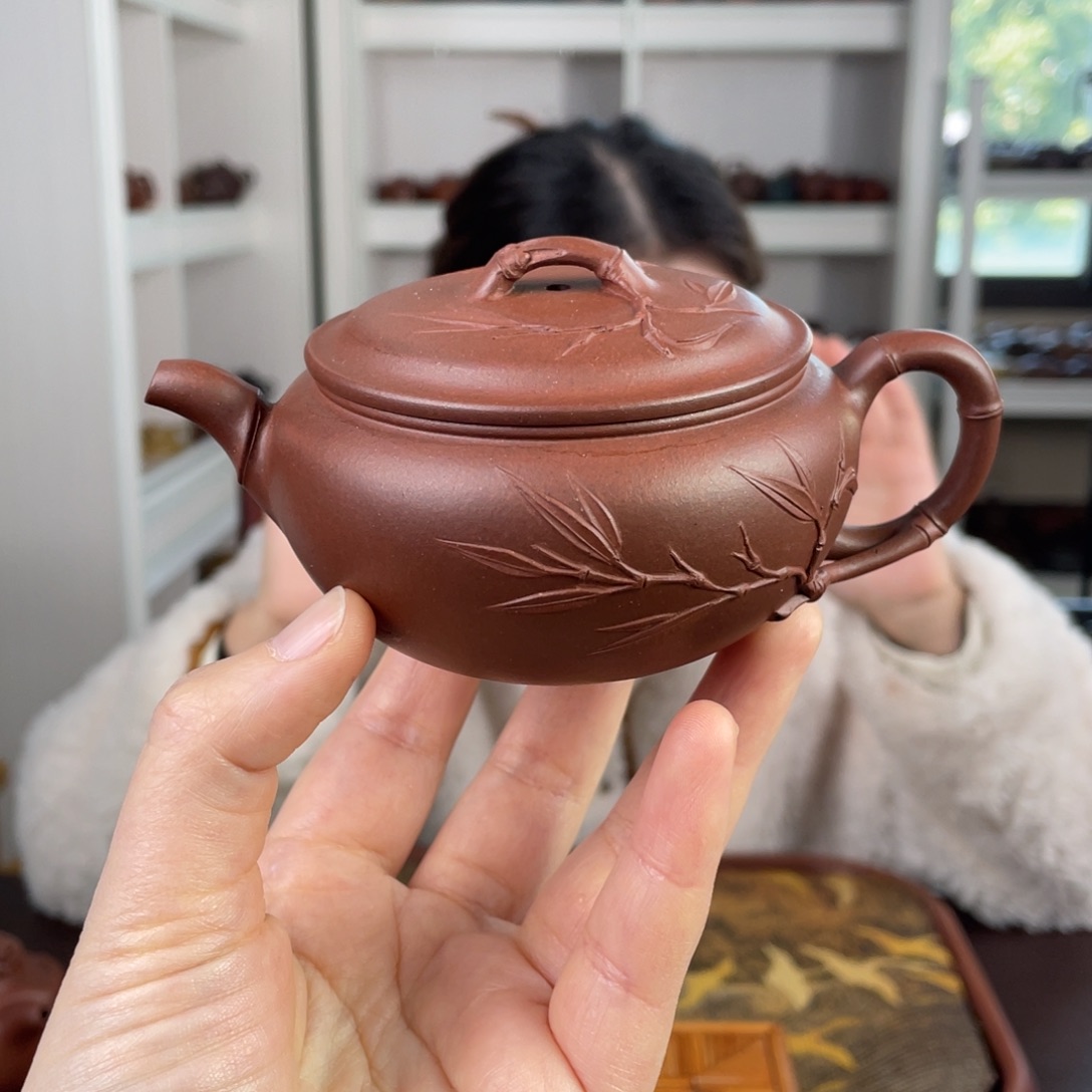 紫砂茶壶底槽清云凤200cc