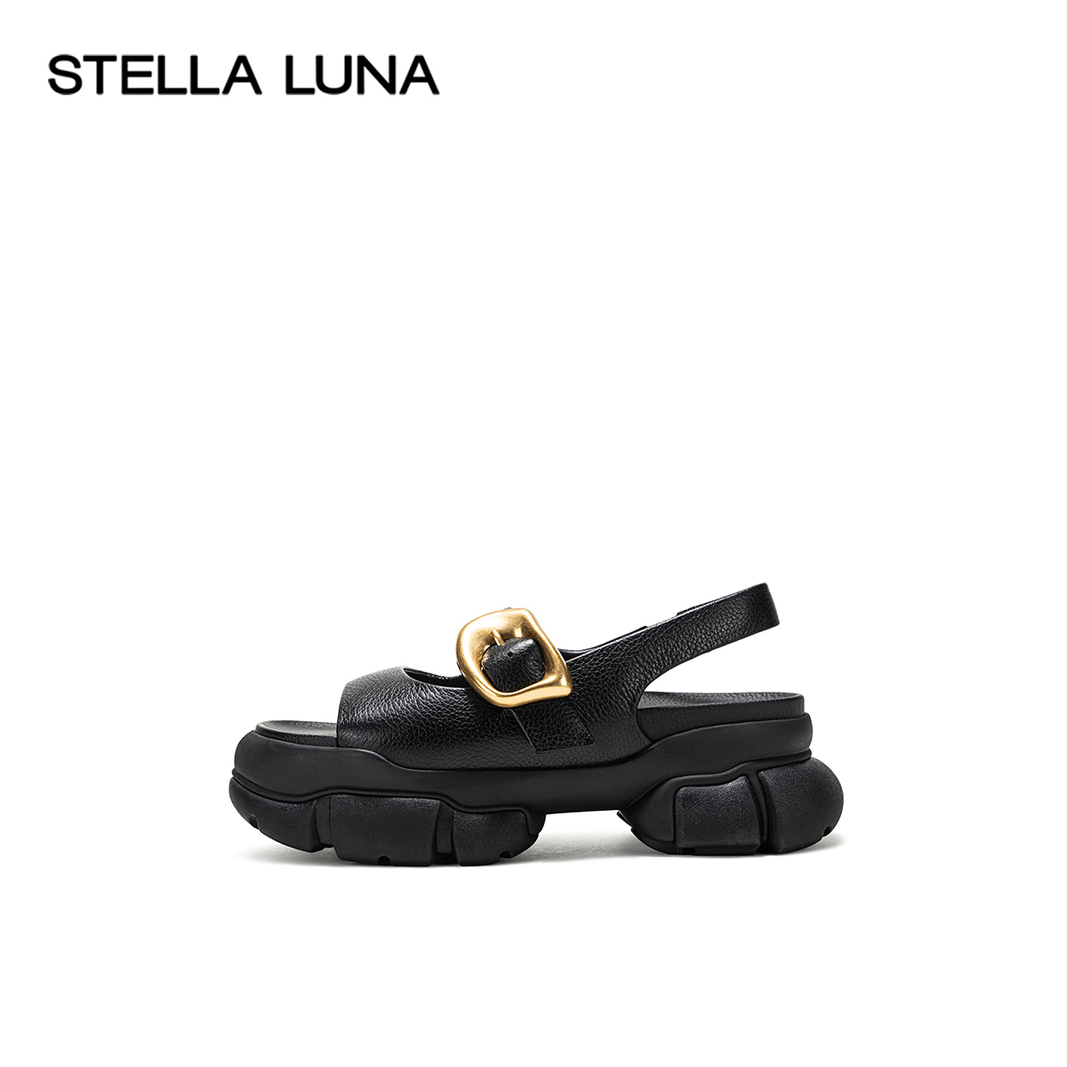 STELLA LUNA女鞋24SS凉鞋 BRASS TACKS 金属扣饰厚底休闲凉鞋
