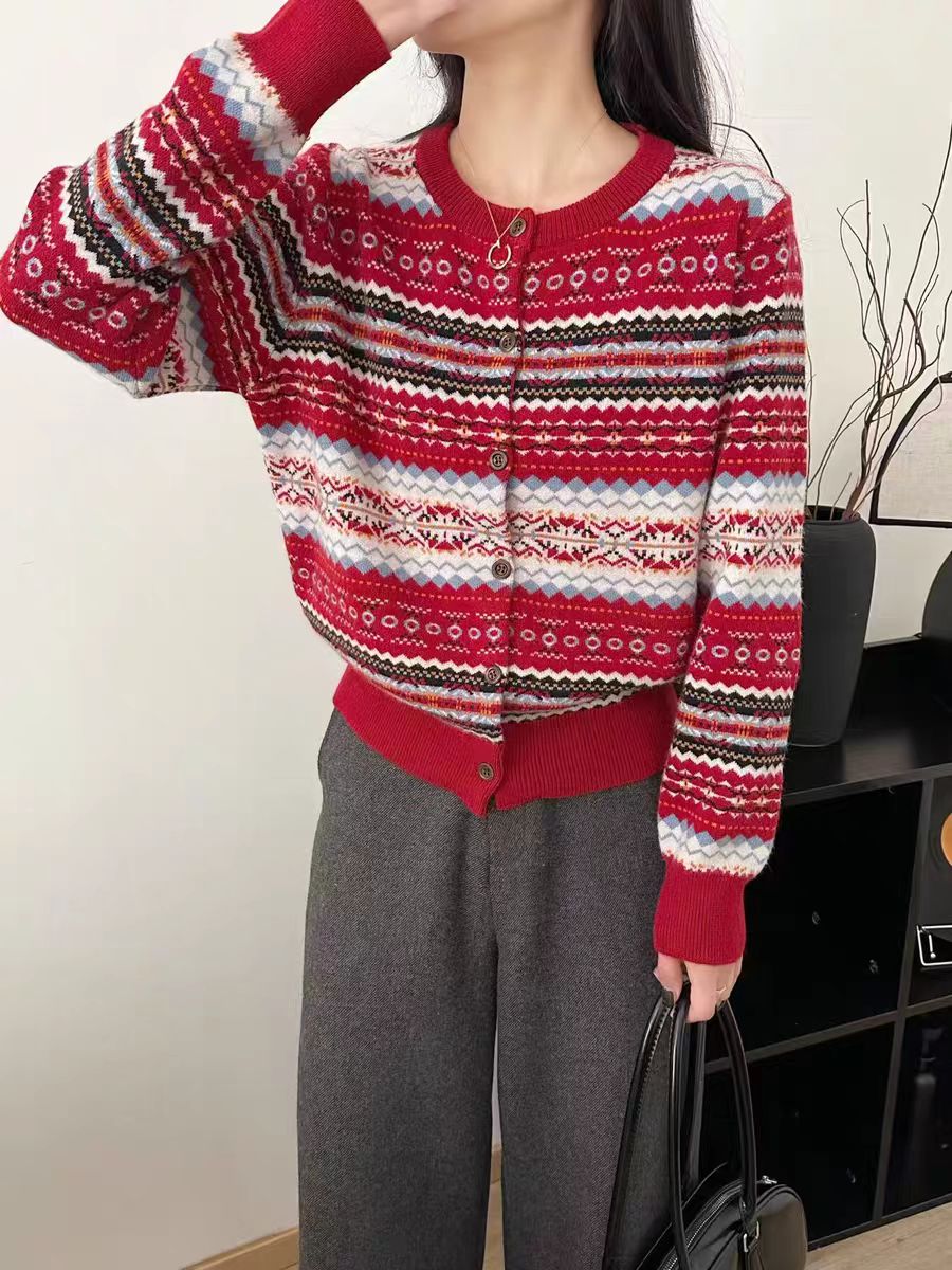 【敏敏专属】5韩系复古针织开衫