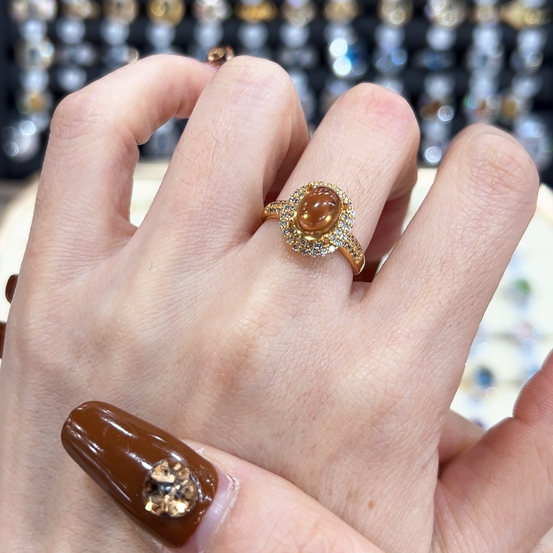 水晶金色拖不保色介意慎拍银托不掉色银S925镶嵌88简单款