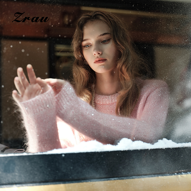 ZRAU高级感气质短款针织毛衫上衣女Z1244M0017