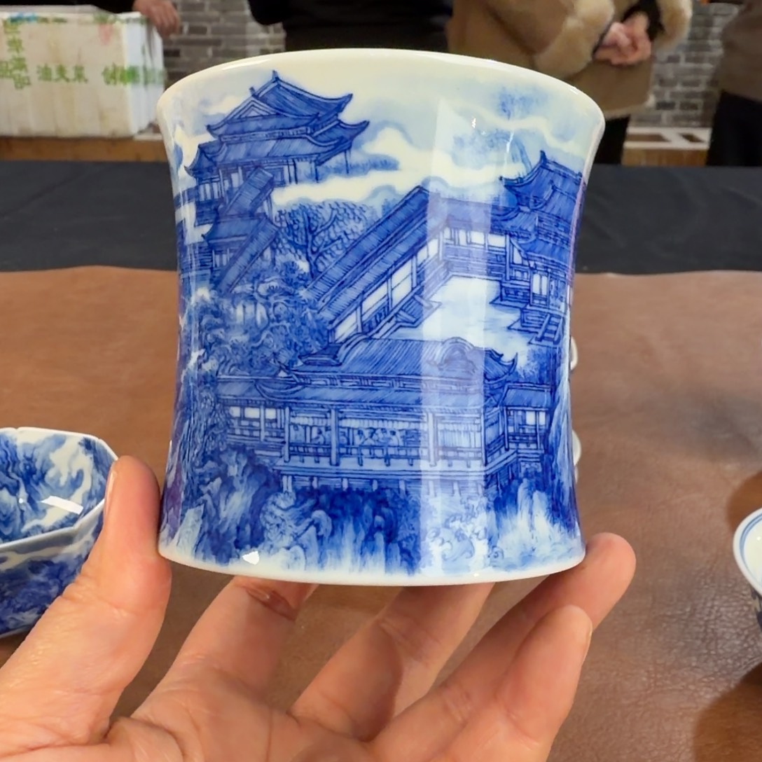 明***一景德镇陶瓷手工手绘