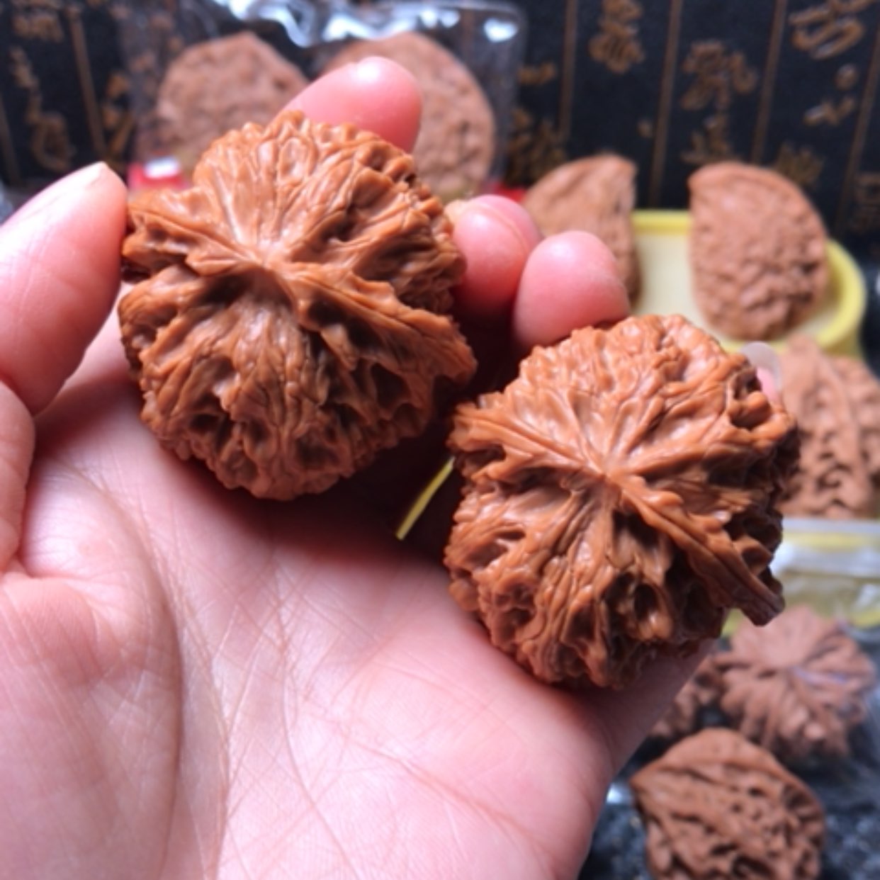 【闪购商品】摆件核桃苹果园狮子头43