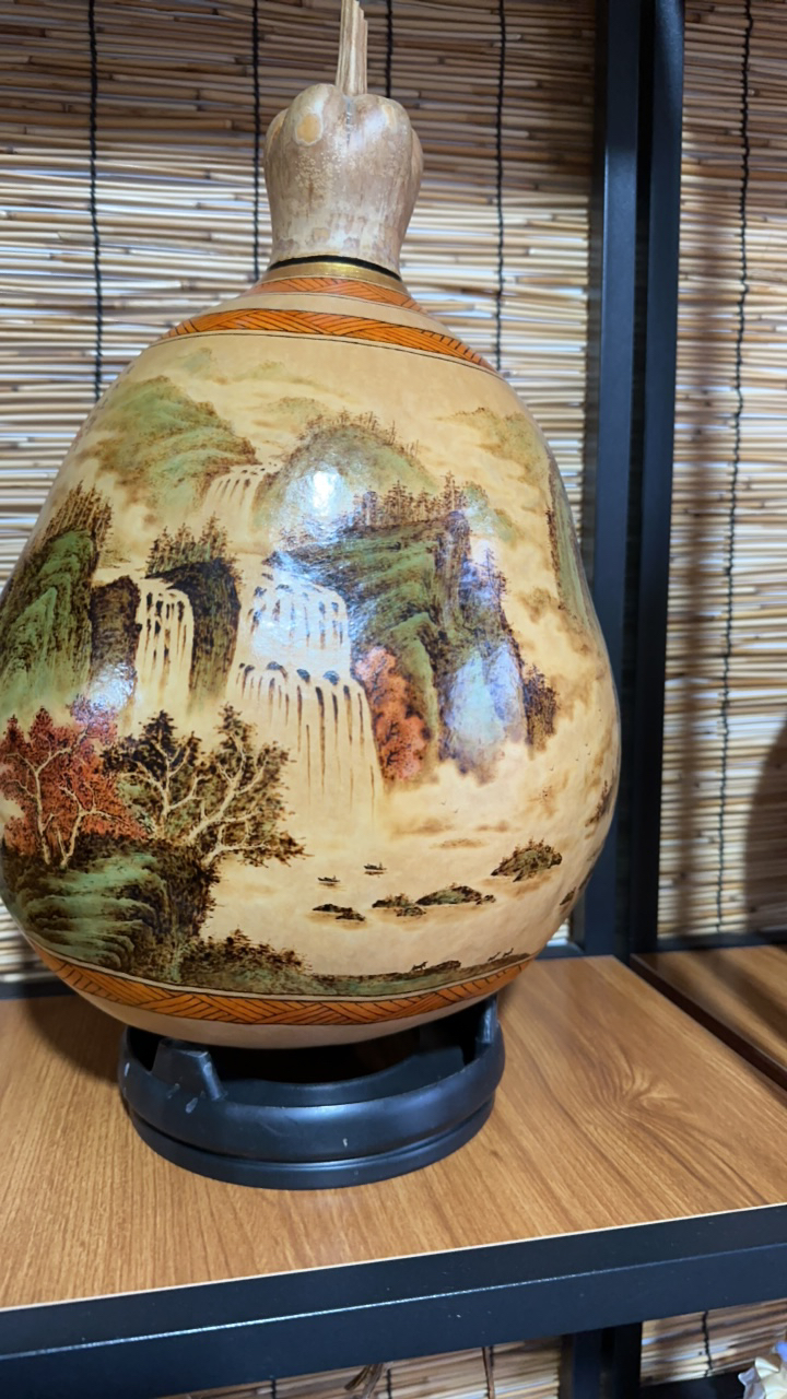 精工手作山水画葫芦