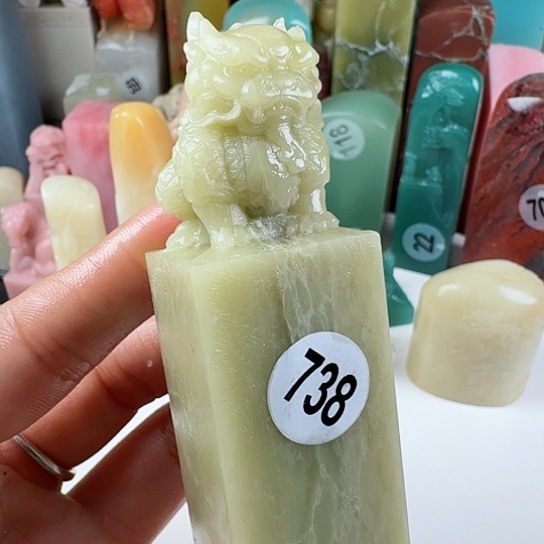 青田石印石慢*头印石章料……..