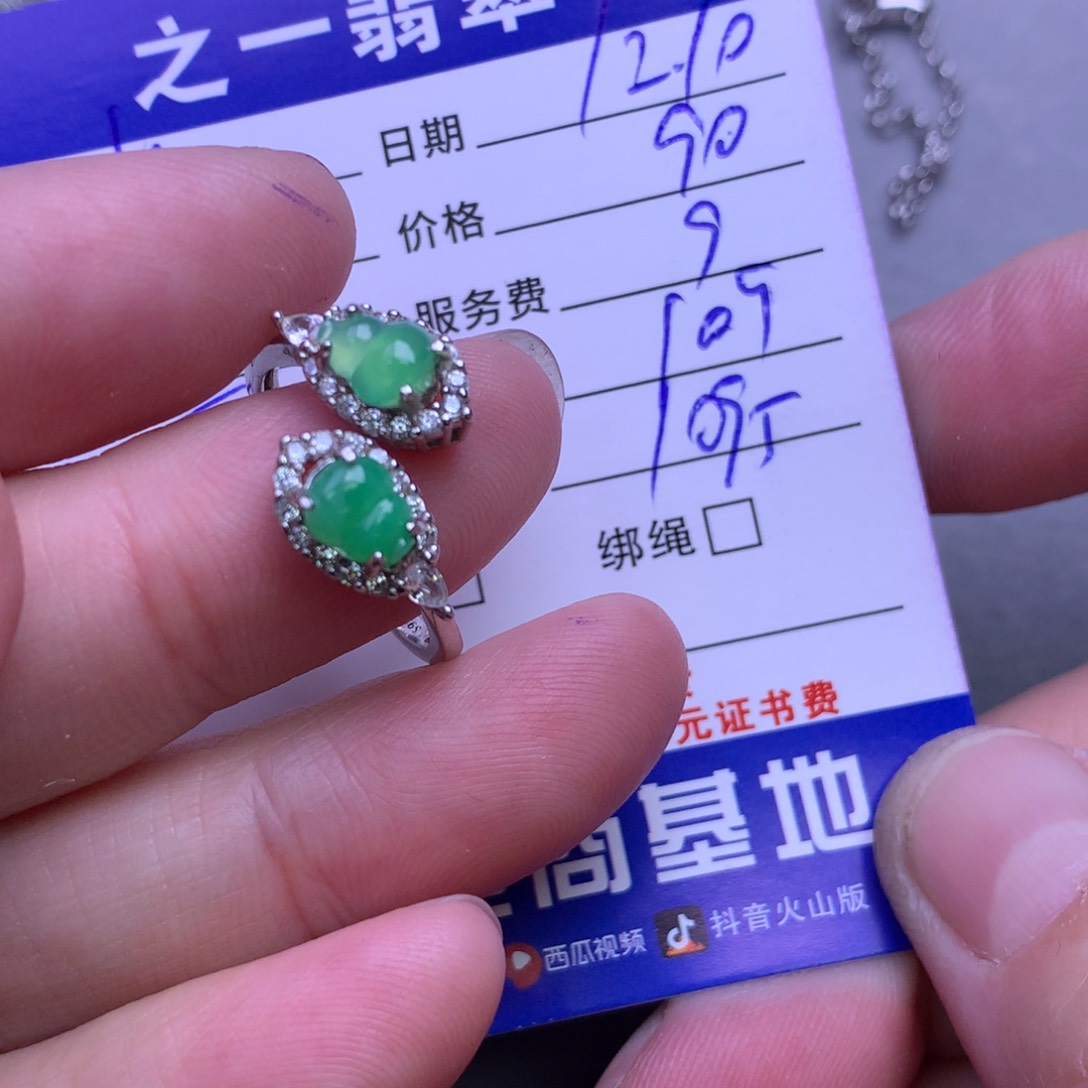 颈饰银S925镶嵌翡翠柳**眠