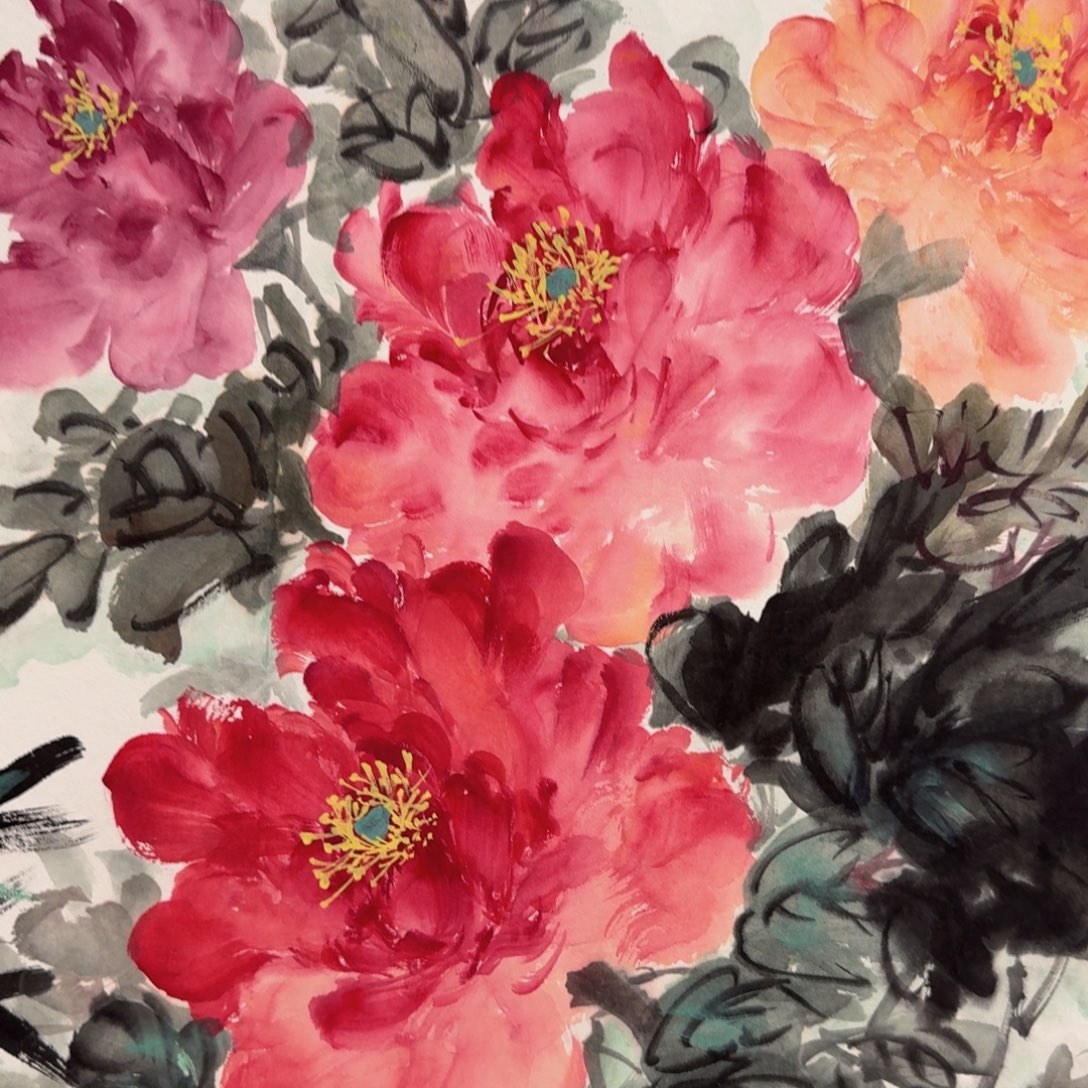 国画纯手绘山水花鸟作品