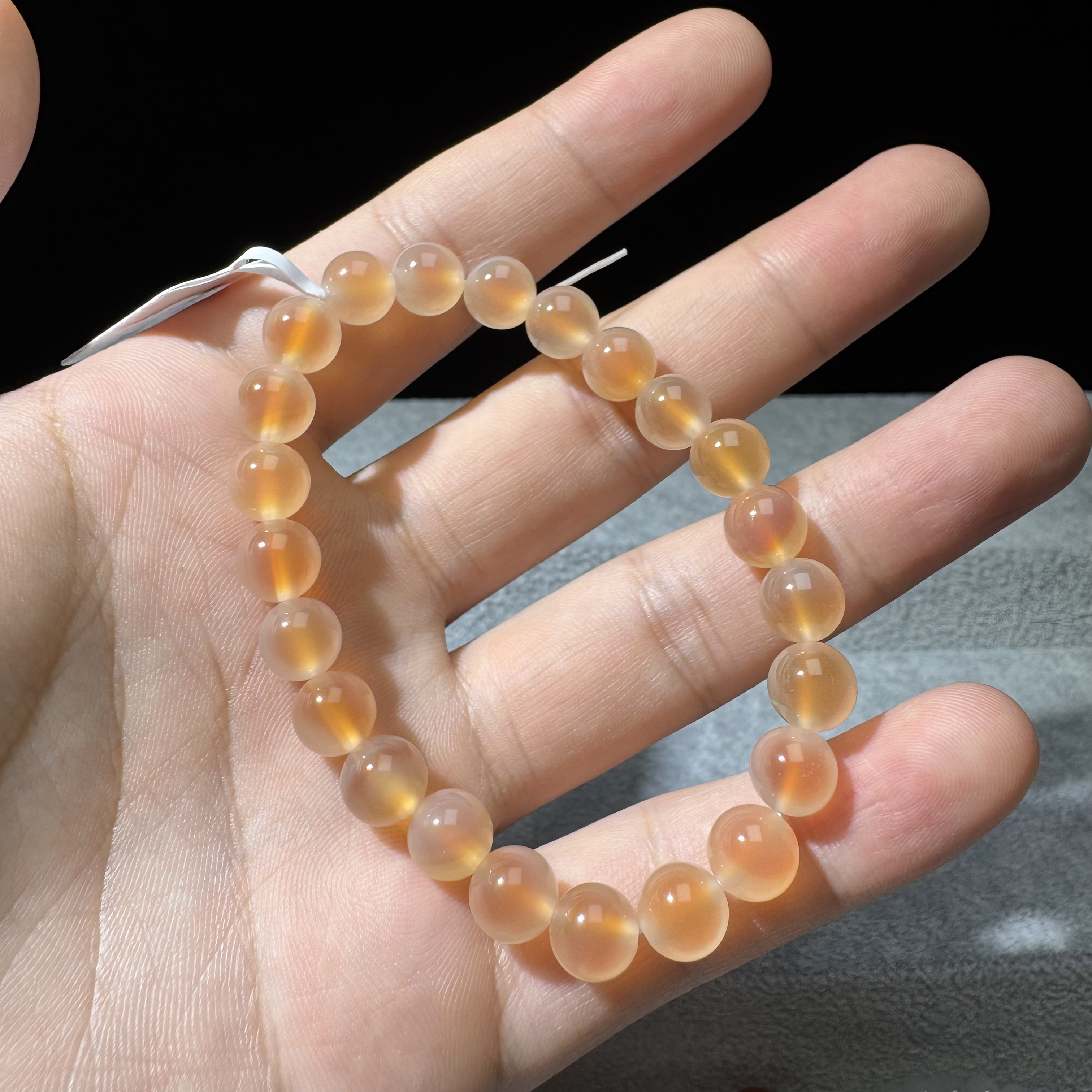 天然橙玉髓手串卡7.8糖心款落日黄昏显白