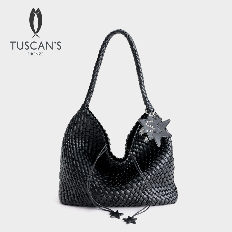 TUSCAN'S新款编织大容量托特包女士单肩包时代双鱼
