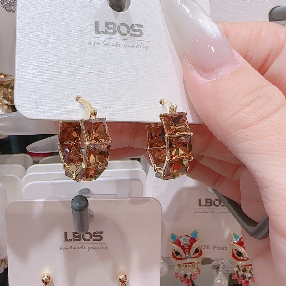 锆石铜合金925银耳环