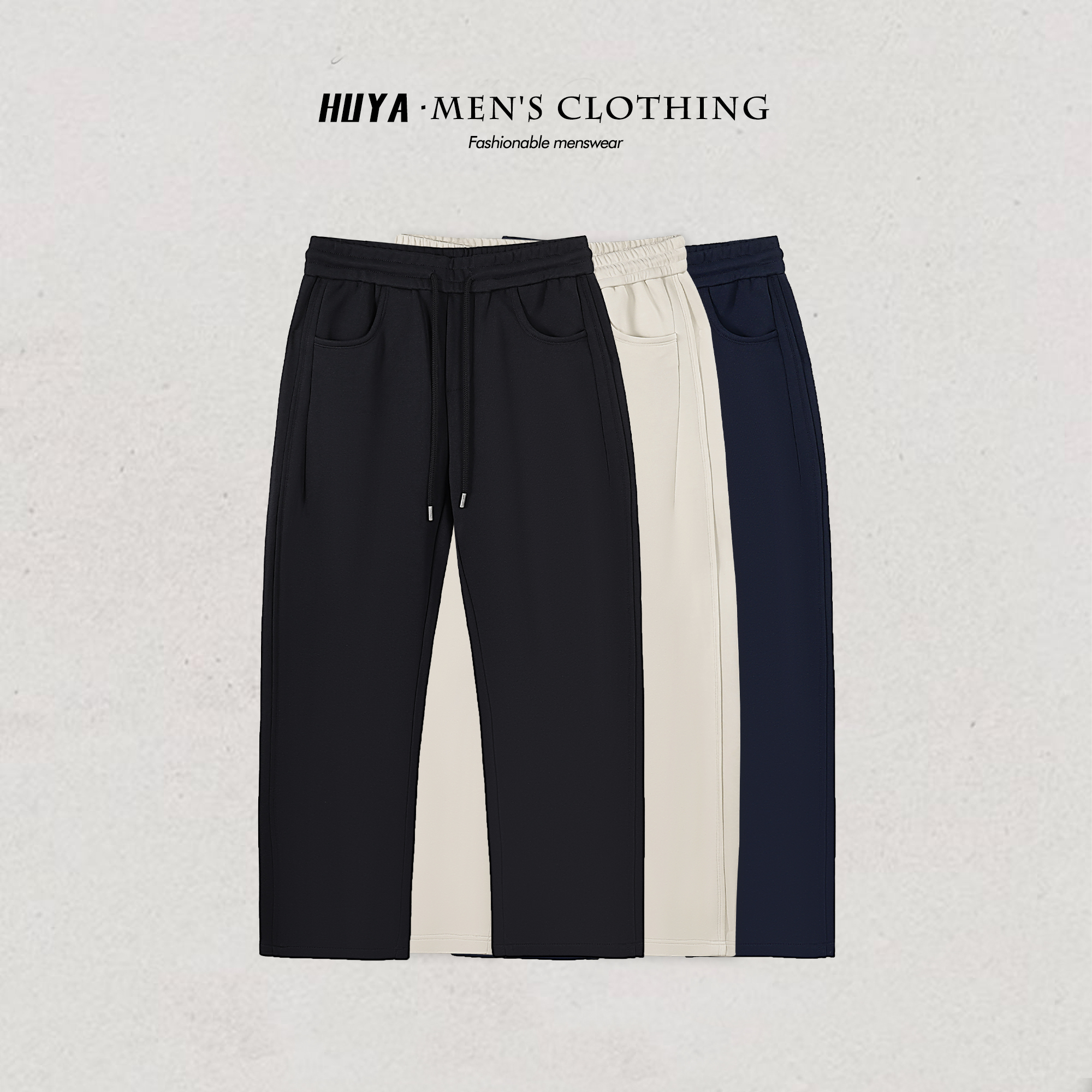 虎牙兄弟男士休闲裤2025冬加绒保暖户外百搭直筒裤L2610 L2610-2