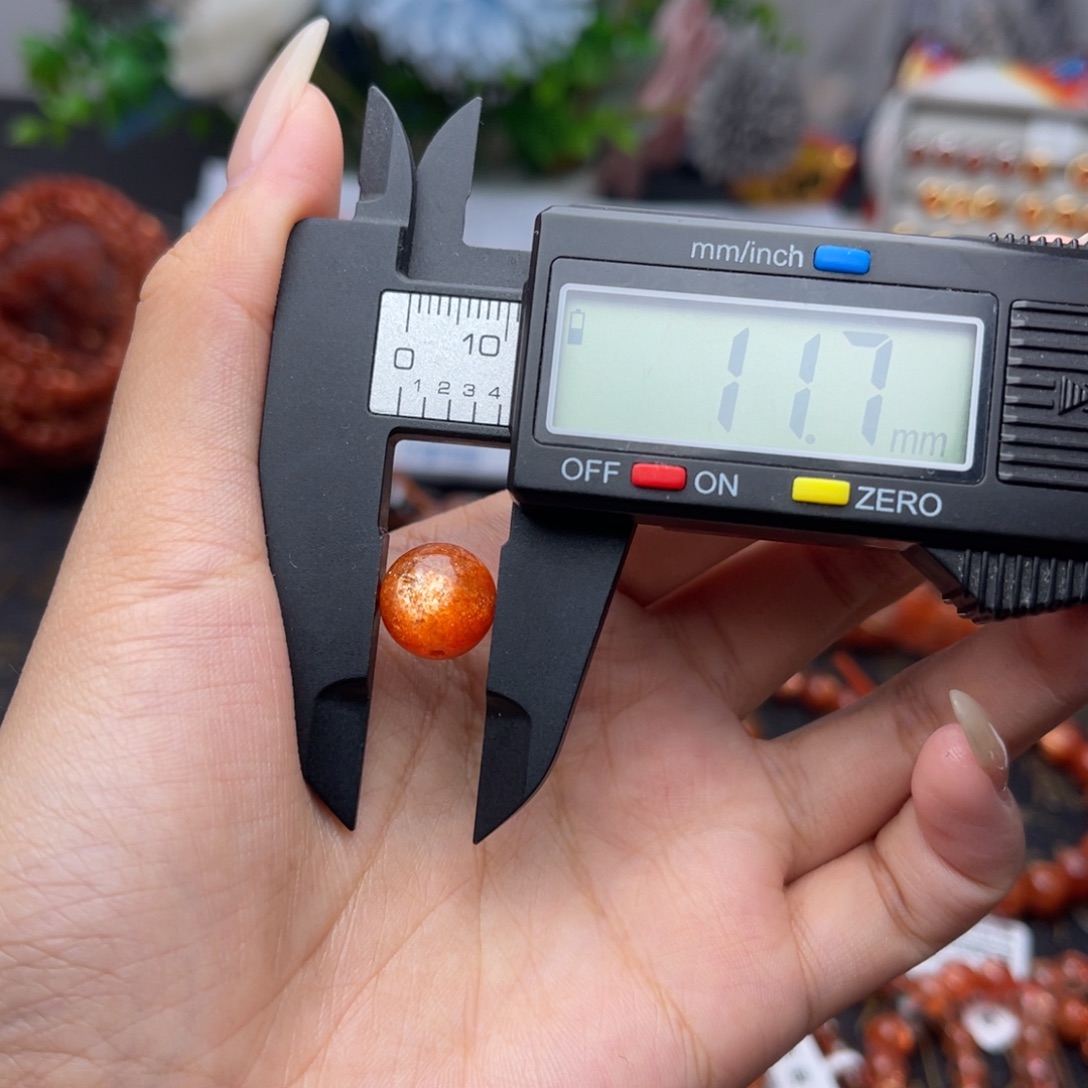 丶***猪长石未镶嵌珠宝半成品金太阳单珠卡11+（130）