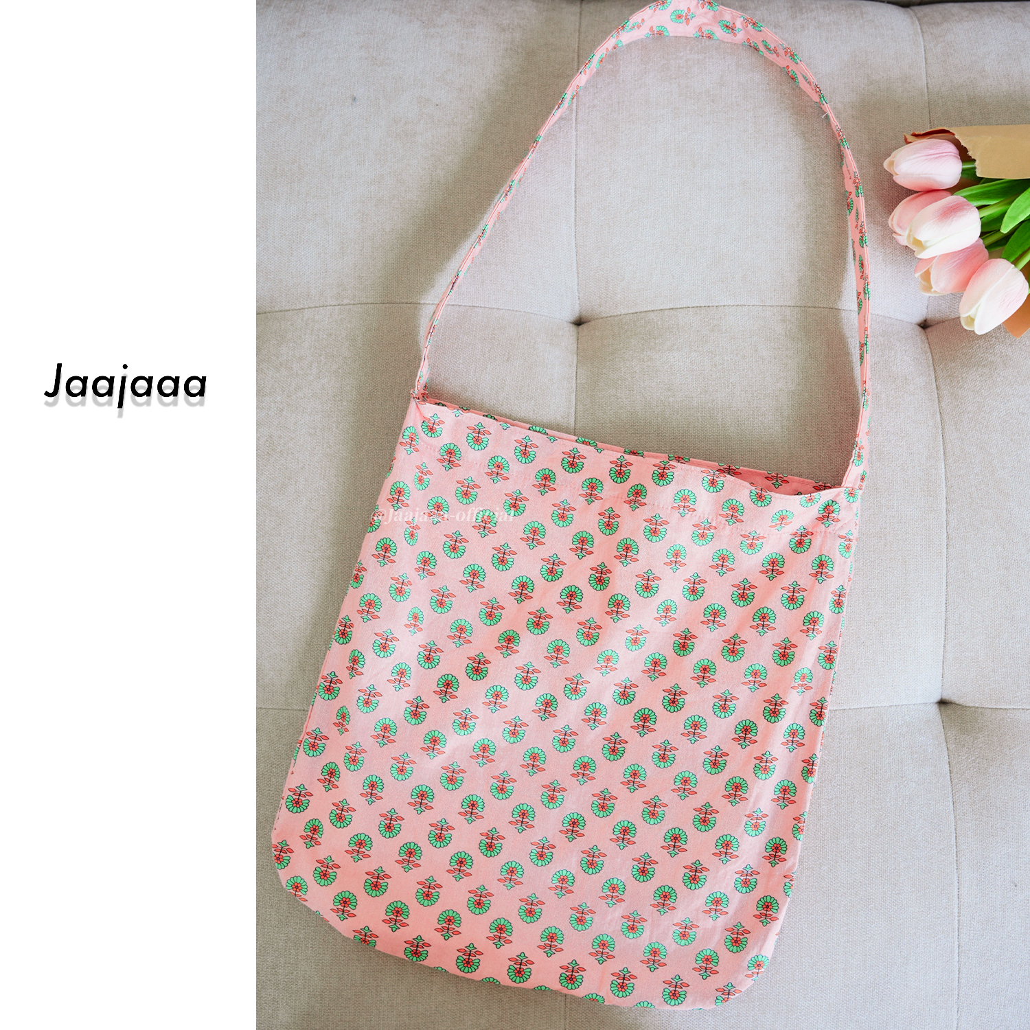 Jaajaaa 蜜絮漫夏 慵懒奶油风布袋子单肩小众设计单肩包/ICCA