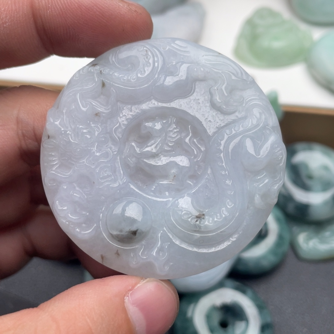 风***钟翡翠未镶嵌吊坠(不含链)