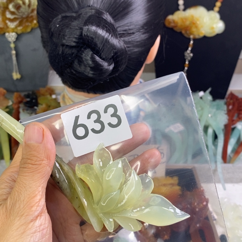 【闪购商品】岫玉发饰未镶嵌K****爪