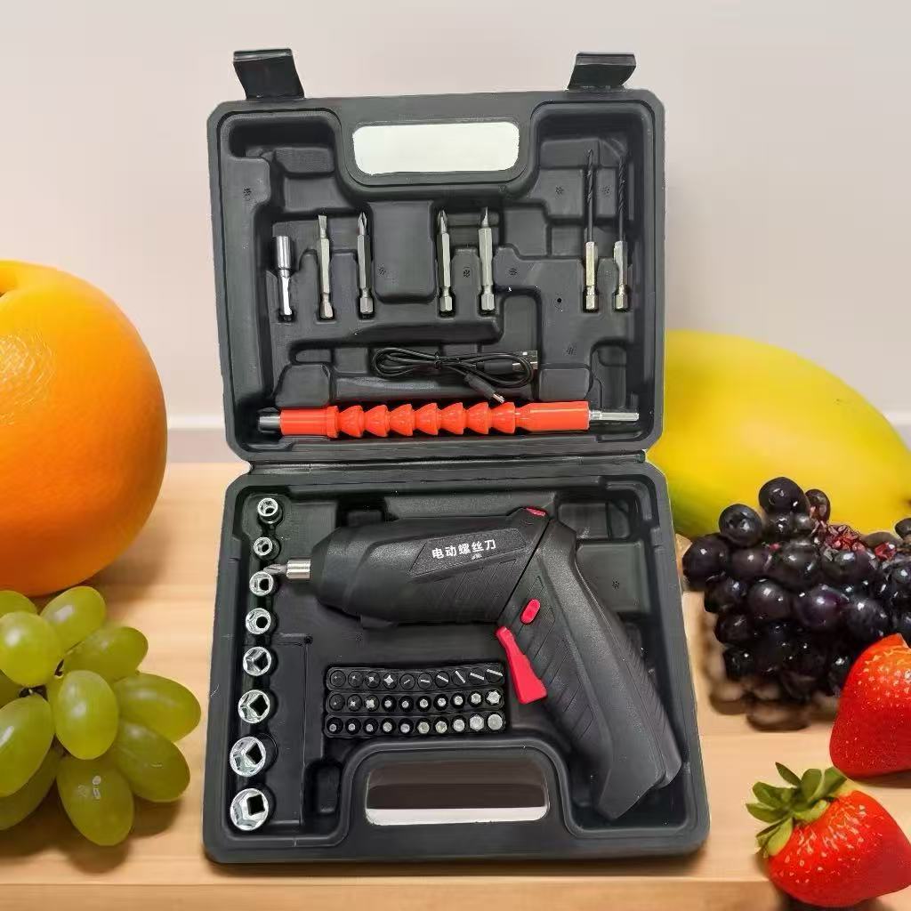 电动螺丝刀充电式家用锂电小型迷你电批多功能自动螺丝枪工具套装