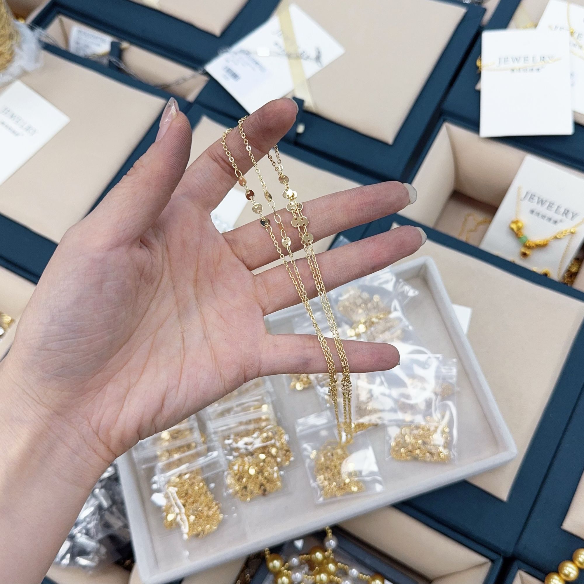 322 18K金色链条diy饰品配件