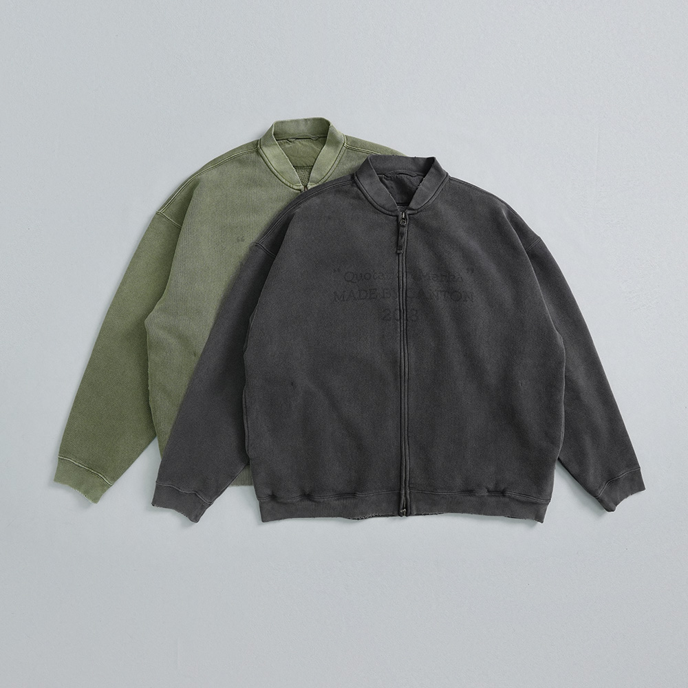 Quotation Marks拉链开衫卫衣字母印花外套2521001