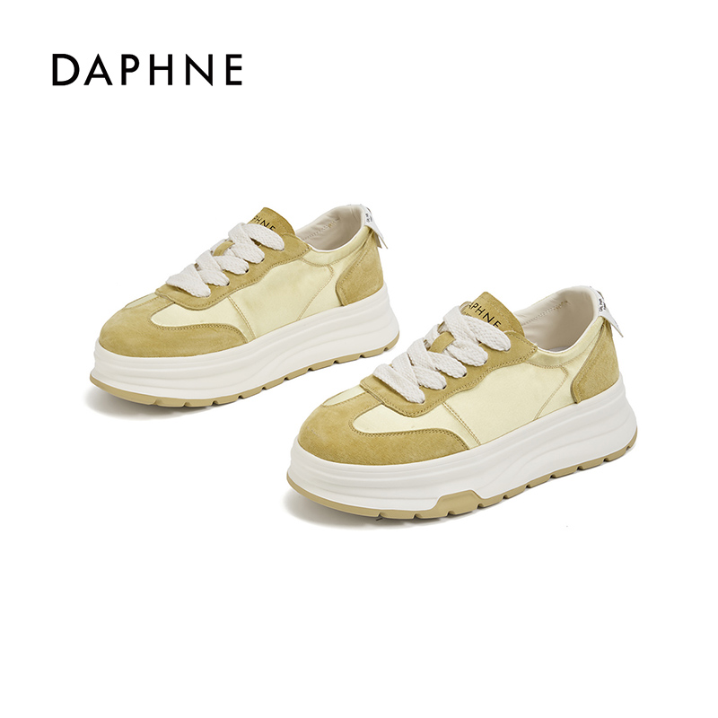 Daphne/达芙妮厚底小白鞋女2025夏季新款百搭厚底爆款运动鞋板鞋