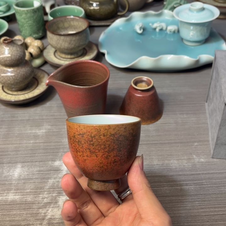 周有斌 枫林醉影 鸡心杯