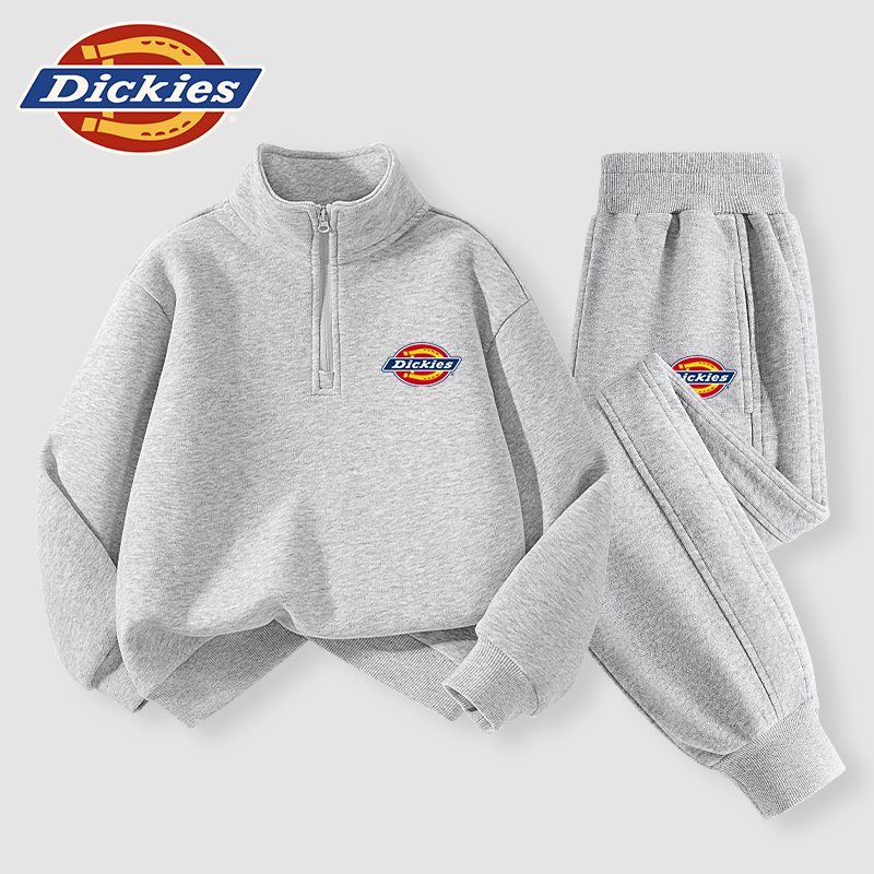 Dickies童装男童卫衣套装秋季男孩潮酷半开襟套头衫中小童休闲装