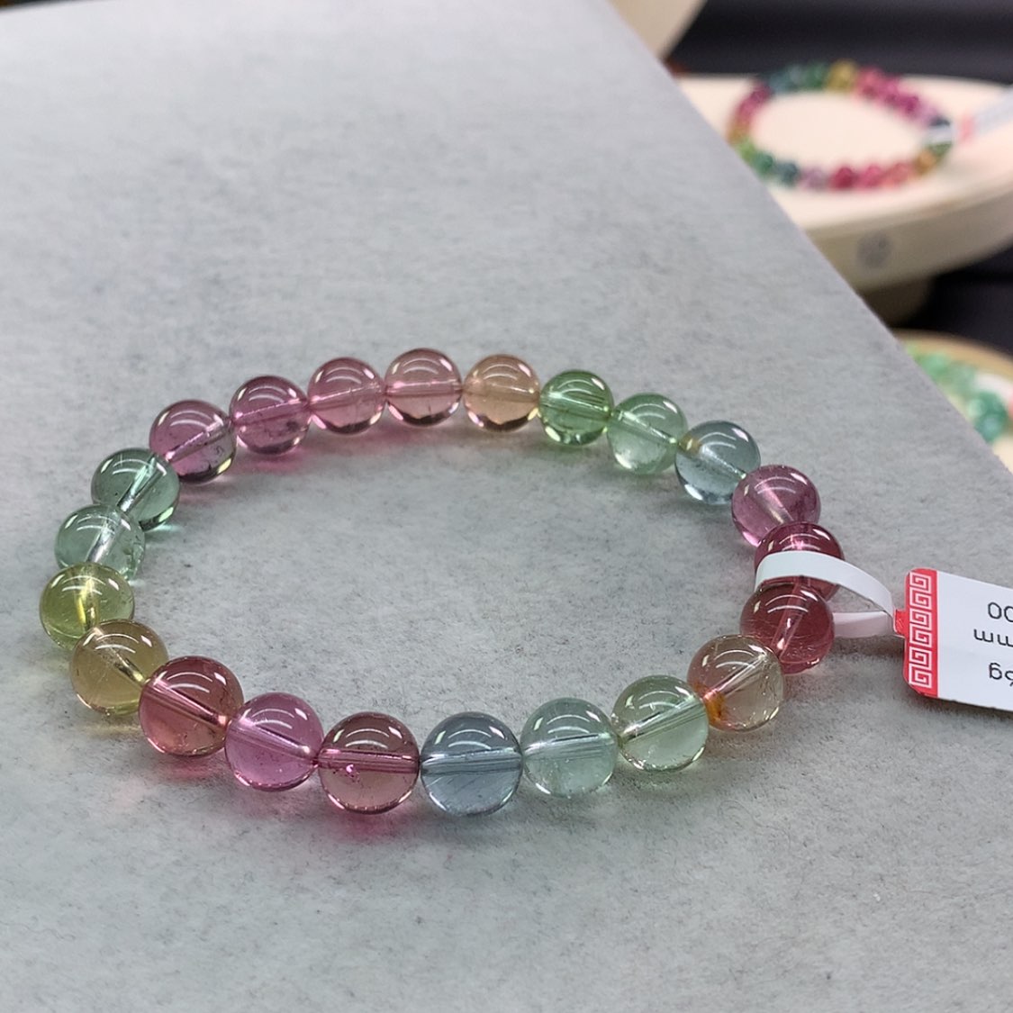 【闪购商品】碧玺手链未镶嵌碧玺荧光人鱼单圈8.3