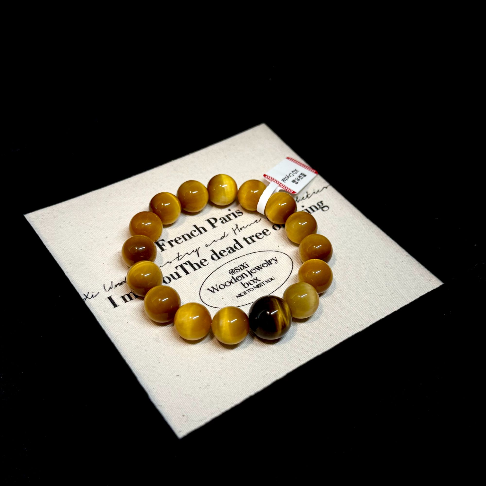 已售罄 仅供欣赏 原创设计 天然收藏级金虎眼石天然虎眼石手串