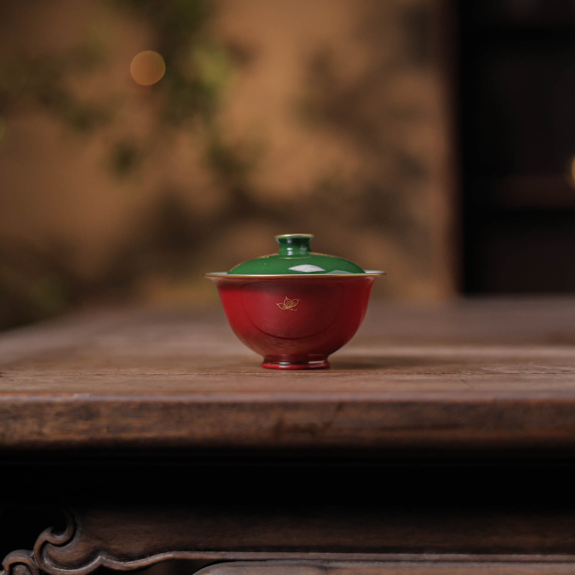 纳兰 红肥绿瘦盖碗（华隐S1061）