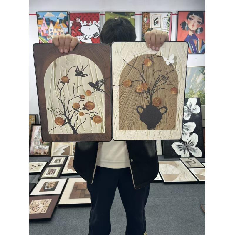 风柿柿如意客厅餐厅装饰画电视柜台面摆画寓意美好XFL01 PVC