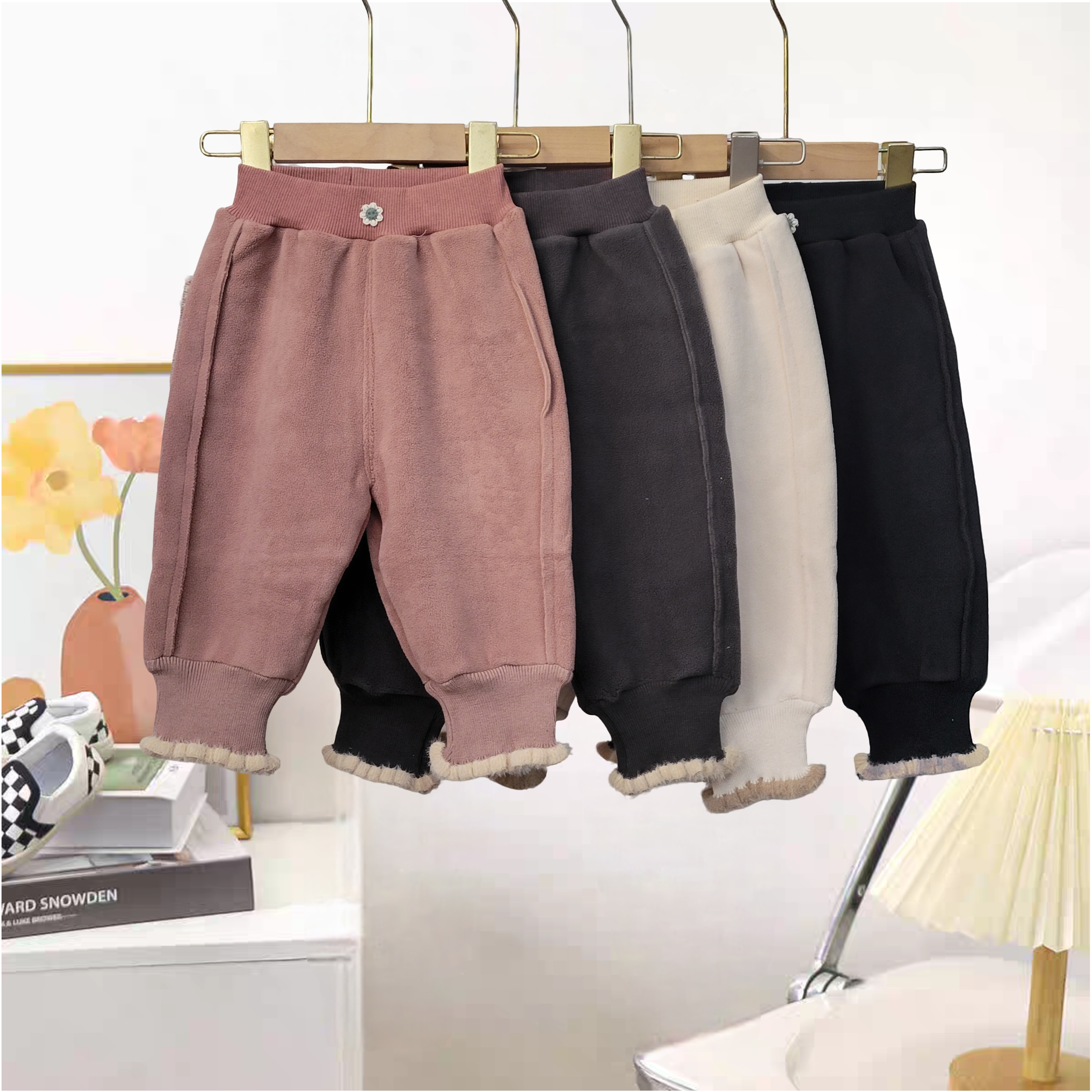 21123女童加绒休闲裤子秋冬款儿童冬季外穿保暖裤宝宝洋气