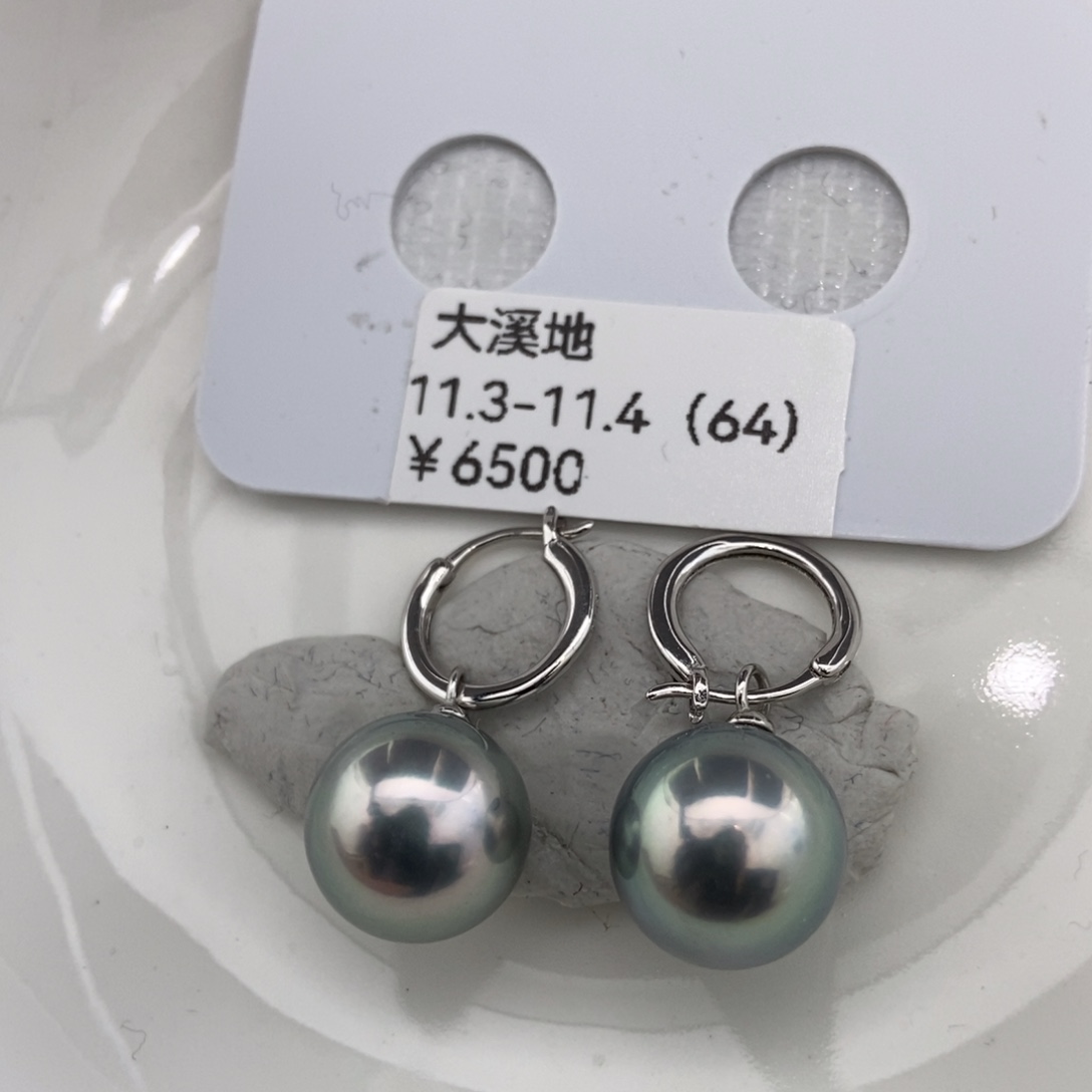 耳饰银S925镶嵌海水珍珠11+/