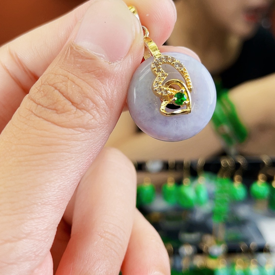 翡翠未镶嵌耳饰饰品