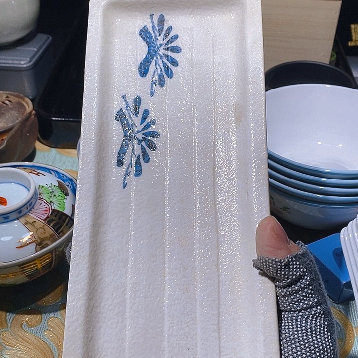 瓷片新年快乐万事如意