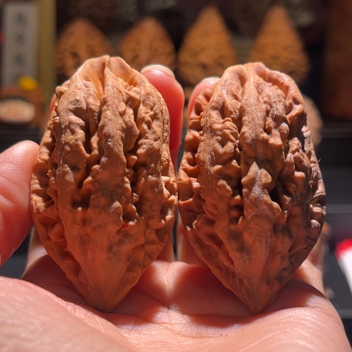 吊坠文玩核桃七彩麒麟花枪25