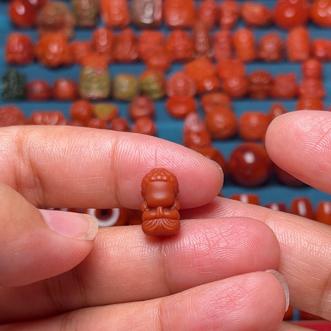 南红玛瑙配饰未镶嵌无相佛8mm