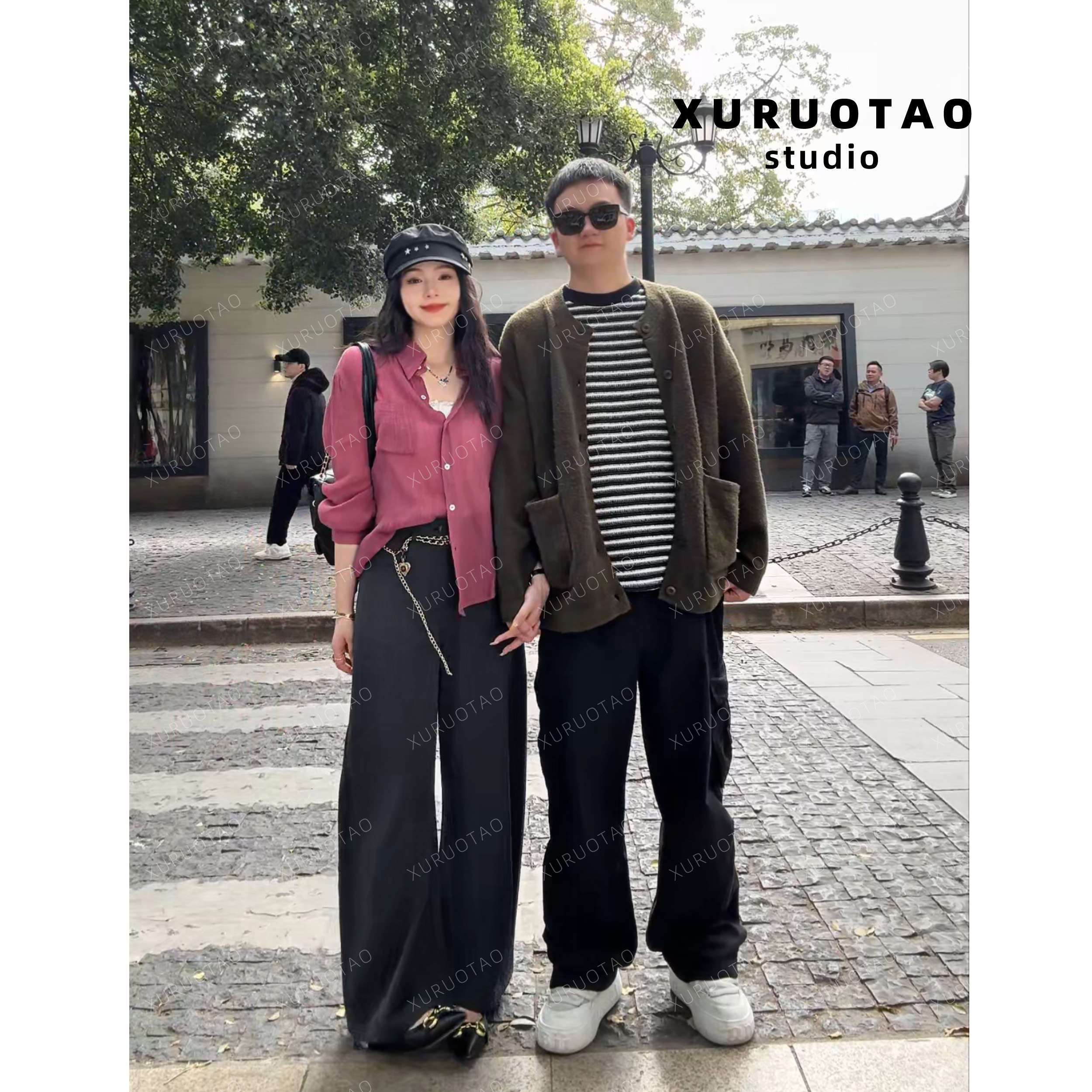 XURUOTAO 【新品剧透】点击预约新款 树莓红衬衫➕灰色西裤