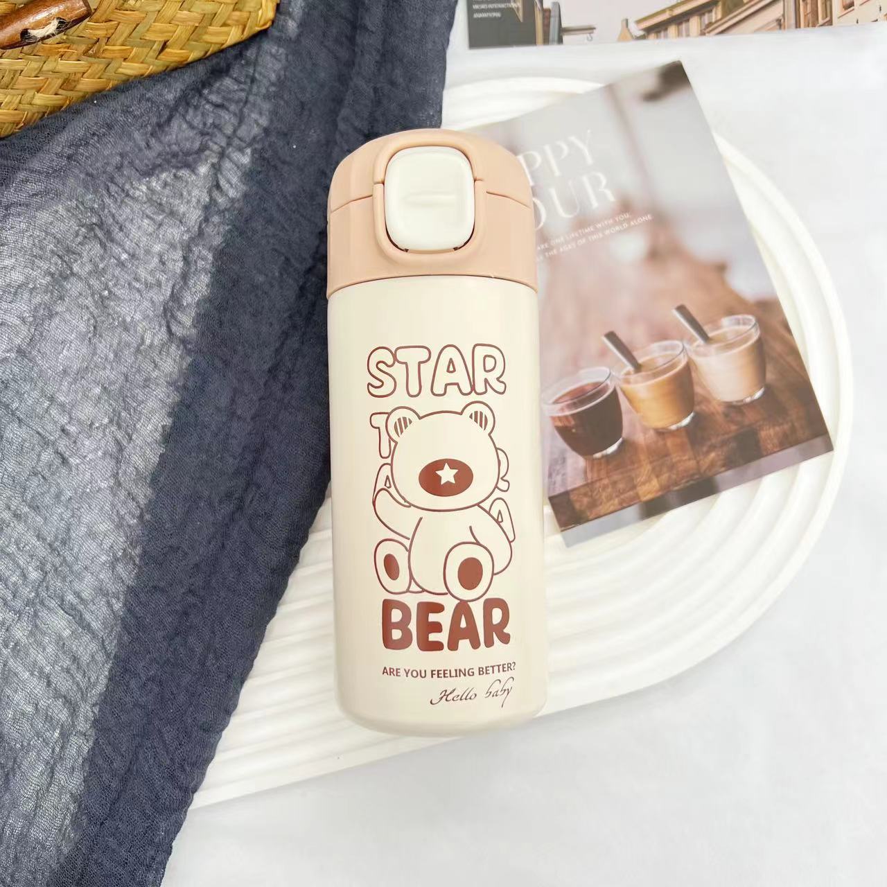 新款卡通弹跳保温保冷水杯(280ml)Z0457