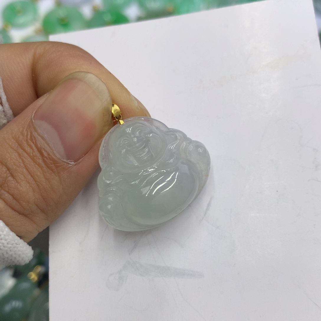 翡翠颈饰18K金镶嵌翡翠