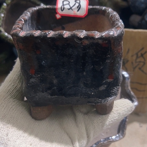 红陶粗陶花盆手工