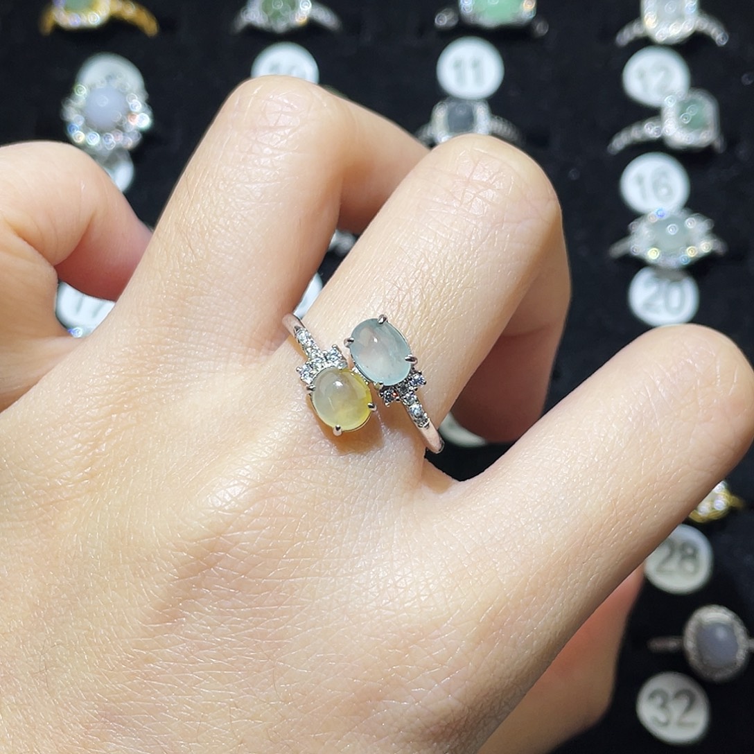 翡翠未镶嵌戒指戒指