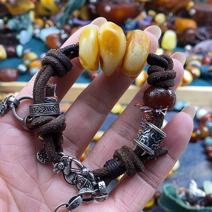 蜜蜡未镶嵌手链手链