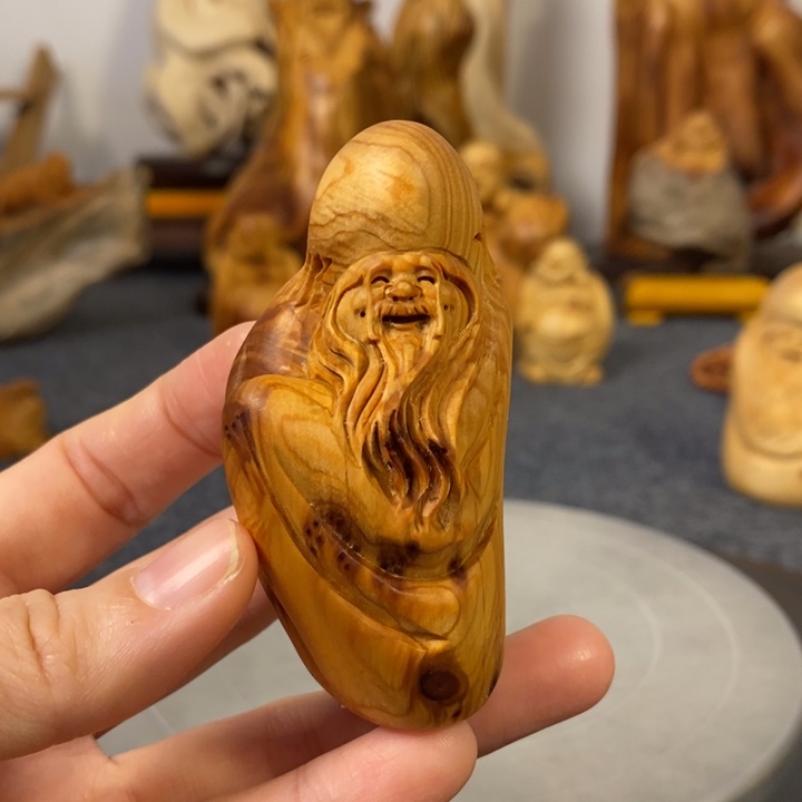 柏木（崖柏）太行崖柏寿星公手把件小摆件