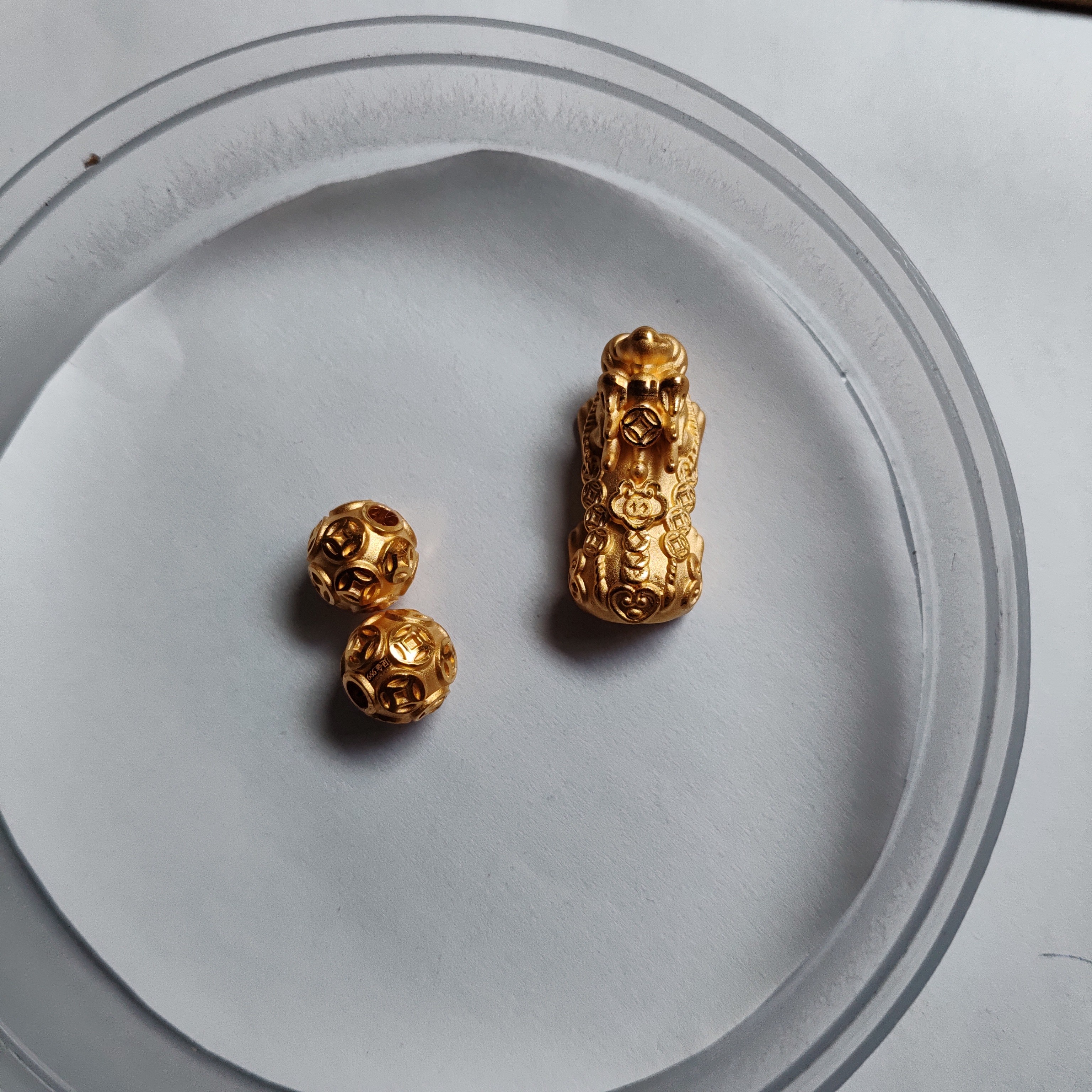 金元宝足金999貔貅珠子首饰