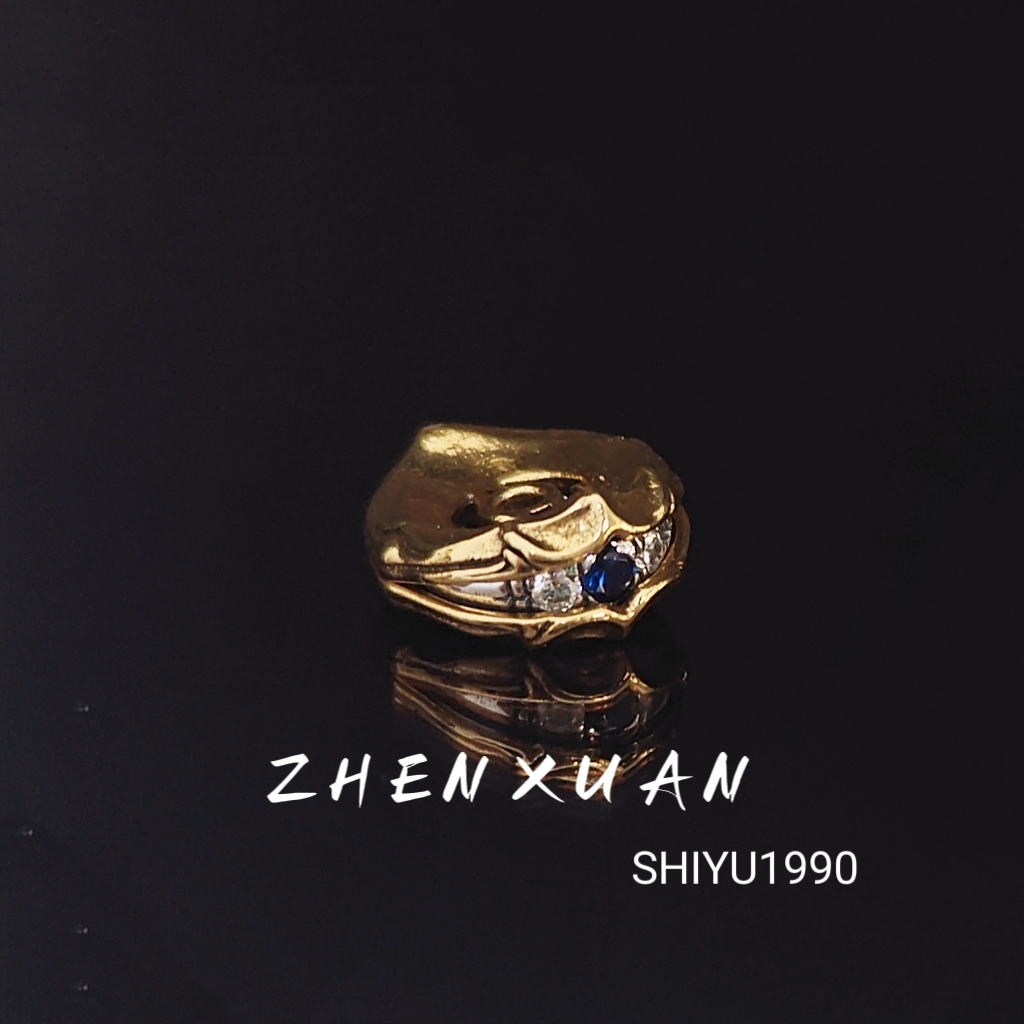 升级款古金荷鲁斯之眼卡环10mm精美配饰（非苏醒藏传配饰）