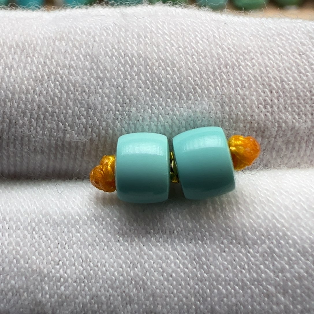 绿松石银S925镶嵌配饰5.3*4