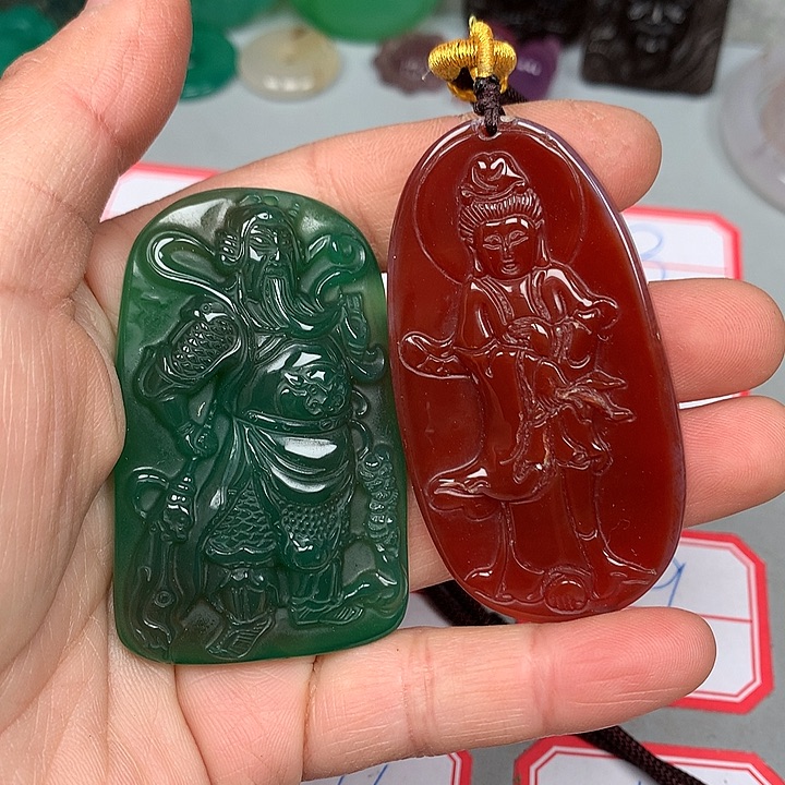 笑***生玛瑙/玉髓未镶嵌颈饰